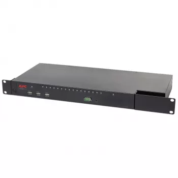 APC KVM1116R KVM Switch - 1 vietinis vartotojas, 16 prievadų, VGA, USB, 1U lentyninis