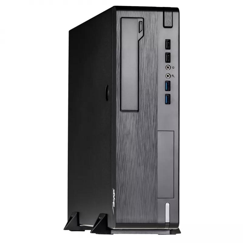 Akyga AK-502-02BK SFF kompiuterio korpusas, Micro ATX / Mini ITX, 2x USB 3.0, be maitinimo bloko, juodas