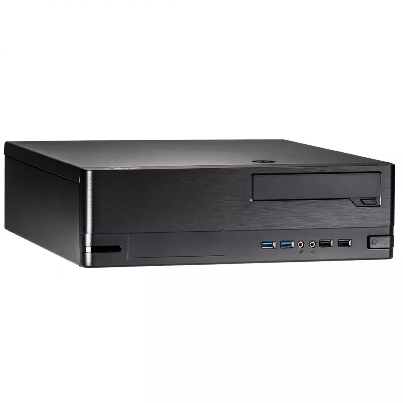 Akyga AK-502-02BK SFF kompiuterio korpusas, Micro ATX / Mini ITX, 2x USB 3.0, be maitinimo bloko, juodas