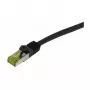 Synergy 21 Patch Cable RJ45 CAT6A 500MHz 0,25m Black S-STP S/FTP TPE/LSZH Indoor/Outdoor/Industrial (UV/Water/Oil Resistant), AWG26, with CAT7 Raw Cable