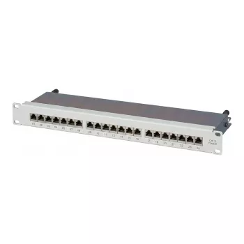 EFB Elektronik 19 inch 1U 24-Port Patch Panel, Unloaded, Grey (RAL 7035)