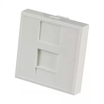 EFB Elektronik ET-25026 Centrinė plokštelė 22.5x45mm 1 Keystone, išėjimas tiesus, gryna balta (RAL 9010)