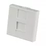 EFB Elektronik ET-25026 Centrinė plokštelė 22.5x45mm 1 Keystone, išėjimas tiesus, gryna balta (RAL 9010)