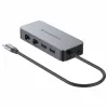 CONCEPTRONIC USB-C į 2x Gigabit Ethernet + 2x USB-A 3.2 Gen 1 adapteris, 0,3 m, pilkas
