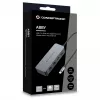 CONCEPTRONIC USB-C į 2x Gigabit Ethernet + 2x USB-A 3.2 Gen 1 adapteris, 0,3 m, pilkas