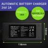 Qoltec 52665 Automatinis baterijų įkroviklis AGM GEL STD akumuliatoriams, 24V 2A 48W, LED indikatorius, 1,8m laidas