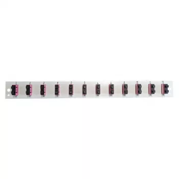 EFB-Elektronik Populated Front Panel su 12 x SC Duplex jungtimis OM4, vertikalus, juodas