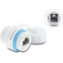 Delock RJ45 Jungtis Cat.6A Moteriška-Moteriška su M23.5 x 1,5 mm Sriegiu ir Apsauginiu Dangteliu IP68 Dulkėms ir Vandeniui Atspari Balta (87156)
