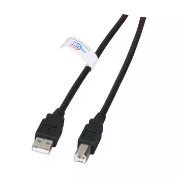 EFB Electronics USB 2.0 laidas - USB A tipas (vyriškas) į USB B tipą (vyrišką) - 1,8 m - Juoda - LSZH