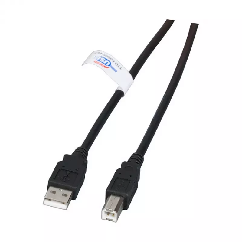EFB Elektronik K5203.1 USB 2.0 kabelis, A–B, 1 m, juodas, LSZH