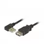 EFB-ELEKTRONIK USB 2.0 ilginimo laidas A (kampu) - A kištukas į lizdą, 3,0 m, juodas, Classic