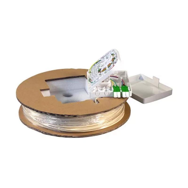 EFB Electronics FTTX Compact Box Pre-assembled 2xLC/APC Duplex G.657.A2 50m