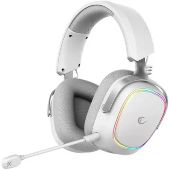 Rampage RETSU belaidžiai ausiniai per ausį BT 2.4G RGB balti
