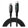 Good Connections USB 2.0 įkrovimo ir duomenų laidas 100W su skaitmeniniu ekranu USB-C į USB-C 1m Juodas