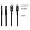 Good Connections USB 2.0 įkrovimo ir duomenų laidas 100W su skaitmeniniu ekranu USB-C į USB-C 1m Juodas