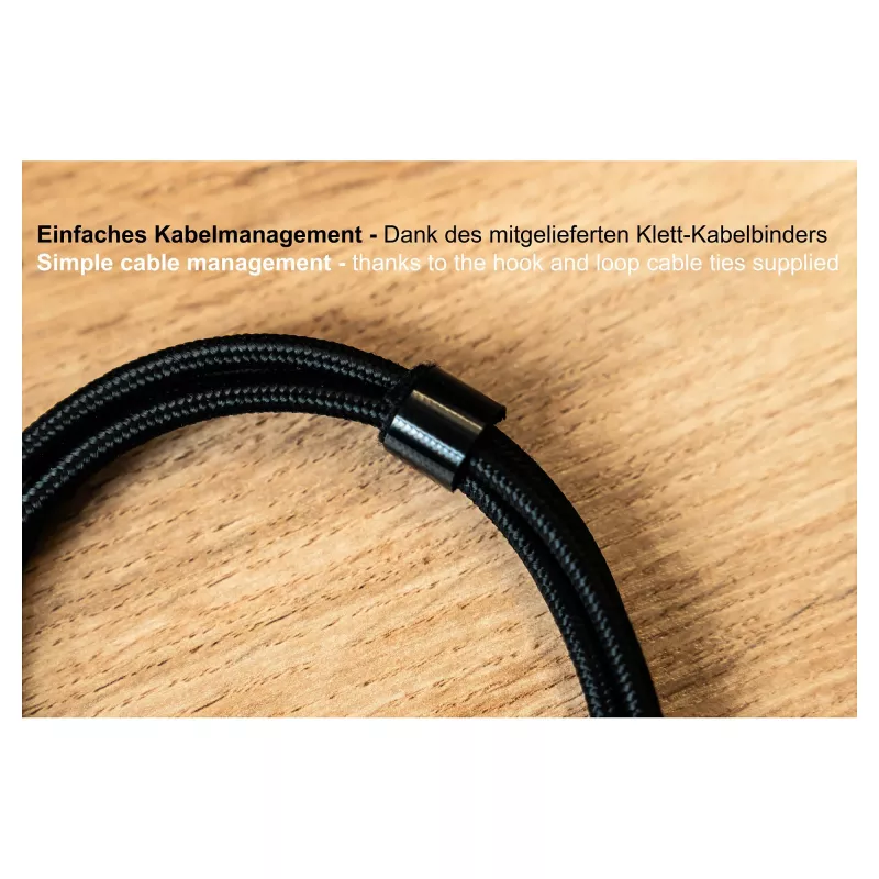 Good Connections USB 2.0 įkrovimo ir duomenų laidas 100W su skaitmeniniu ekranu USB-C į USB-C 1m Juodas