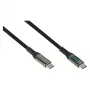 Good Connections USB 2.0 įkrovimo ir duomenų laidas 100W su skaitmeniniu ekranu USB-C į USB-C 1m Juodas
