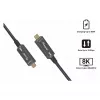Equip USB-C 3.2 į USB-C aktyvus optinis laidas (AOC) 8K 60W PD 10m juodas