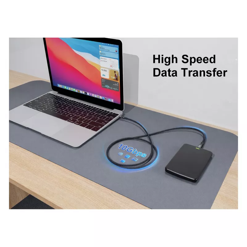 Equip USB-C 3.2 į USB-C aktyvus optinis laidas (AOC) 8K 60W PD 10m juodas