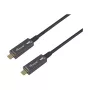 Equip USB-C 3.2 į USB-C aktyvus optinis laidas (AOC) 8K 60W PD 10m juodas
