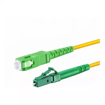 EFB-Elektronik Simplex Fiber Optic Patch Cable LC/APC to SC OS2 G.657.A2 1m 3.0mm Yellow 9/125µm