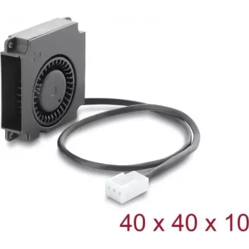 Delock Blower Fan 12 V DC 40 x 40 x 10 mm with 3-Pin Fan Connector, Black (67488)