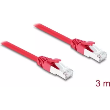 Delock RJ45 tinklo kabelis Cat.6A S/FTP 3 m Raudonas (81186)