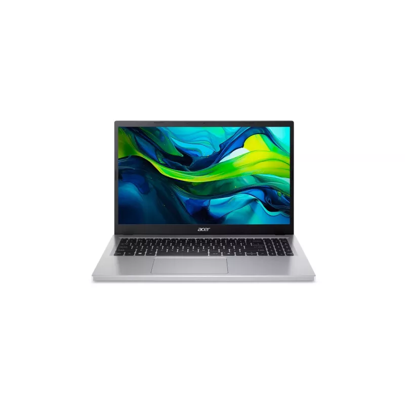 Nešiojamas kompiuteris Acer Aspire Go 15 AG15-32P-39R2DX - Intel Core 3 N355, 15.6 inch Full HD IPS, 8 GB RAM, 128 GB SSD + 256 GB SSD, Windows 11 Home, sidabrinis
