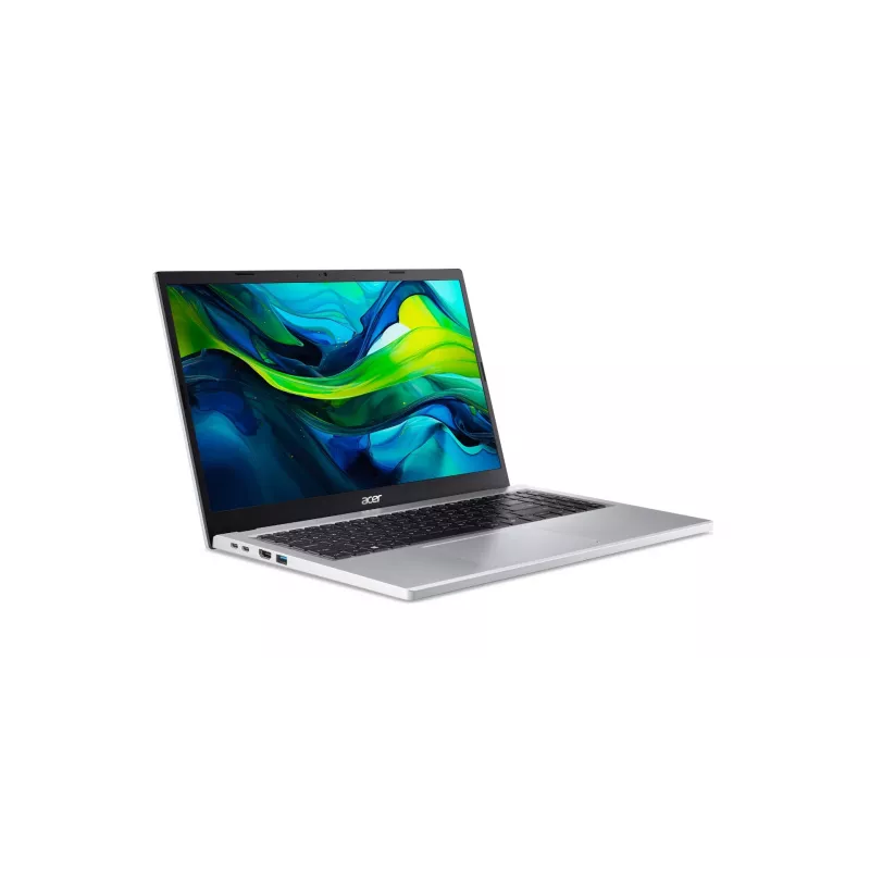 Nešiojamas kompiuteris Acer Aspire Go 15 AG15-32P-39R2DX - Intel Core 3 N355, 15.6 inch Full HD IPS, 8 GB RAM, 128 GB SSD + 256 GB SSD, Windows 11 Home, sidabrinis