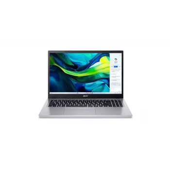 Nešiojamas kompiuteris Acer Aspire Go 15 AG15-32P-39R2DX - Intel Core 3 N355, 15.6 inch Full HD IPS, 8 GB RAM, 128 GB SSD + 256 GB SSD, Windows 11 Home, sidabrinis