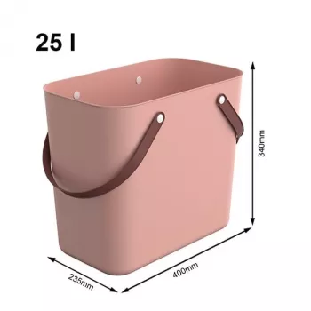 Rotho Multibag Albula Style 25L laikymo dėžė, Meadow Rose
