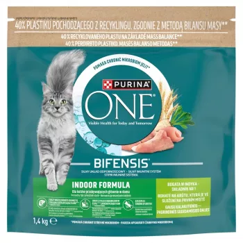 Purina ONE INDOOR Turkey & Whole Grains sausas kačių ėdalas 750g