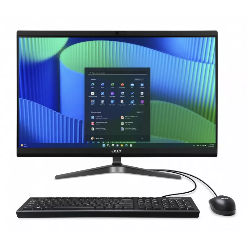 Acer Veriton Vero VZ2724G All-in-One kompiuteris, 23,8 inch FHD IPS, Intel Core i5-14400, 8 GB DDR5, 512 GB SSD, Windows 11 Pro, juodas