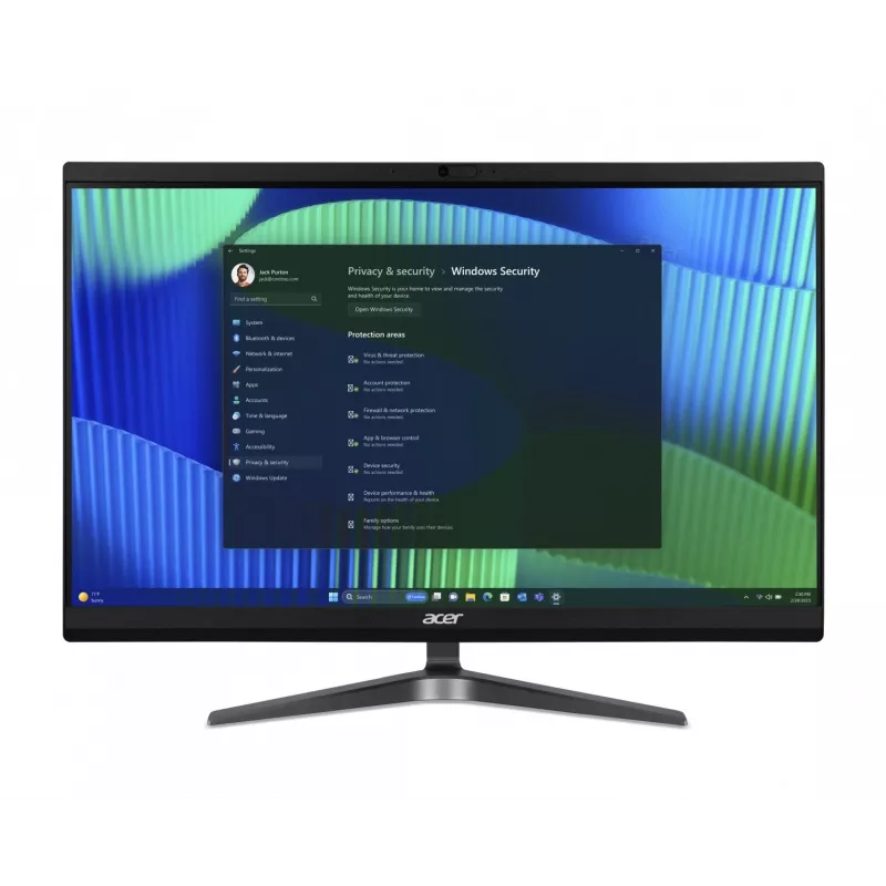 Acer Veriton Vero VZ2724G All-in-One kompiuteris, 23,8 inch FHD IPS, Intel Core i5-14400, 8 GB DDR5, 512 GB SSD, Windows 11 Pro, juodas