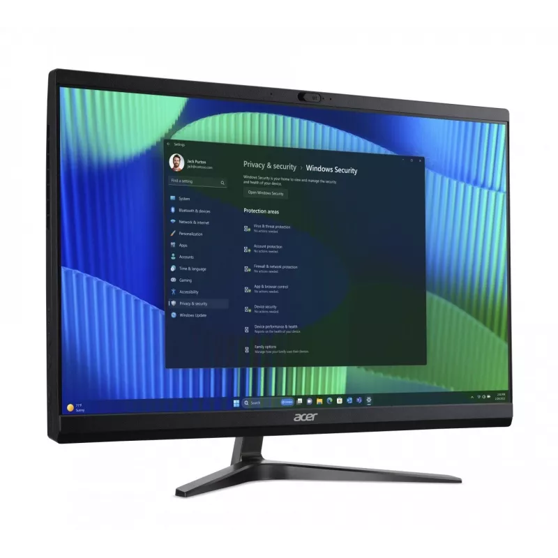 Acer Veriton Vero VZ2724G All-in-One kompiuteris, 23,8 inch FHD IPS, Intel Core i5-14400, 8 GB DDR5, 512 GB SSD, Windows 11 Pro, juodas