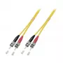 EFB-Elektronik ECOFIBER Duplex Patch Cable ST-ST OS2 G652D 10m LSZH 3mm Geltona