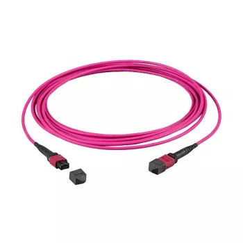 EFB-Elektronik MTP-F/MTP-F 12-Fiber OM4 Patch Cable, LSZH, Erika Violet, Type B, 15m