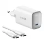 Anker Nano Charger 100W su USB-C laidu, baltas