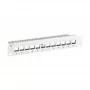 EFB Elektronik 10-inch 12-Port Keystone Patch Panel, Grey (RAL 7035)