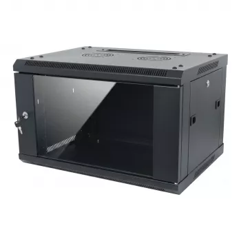 ALLNET 19 inch Sieninis Korpusas 6U 600mm Gylio Juodas Išardytas Plokščioje Pakuotėje SMA serijos