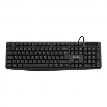 Canyon klaviatūra KB-1 Wired Splash-Proof USB-A (CNE-CKEY01-DE)