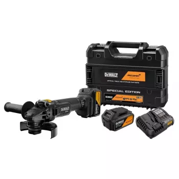 DEWALT DCG45MP2T XR 18V belaidis kampinis šlifuoklis 125 mm McLaren F1 Team Edition komplektas 2x5.0 Ah