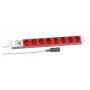 EFB Elektronik Koop PROFIversal Power Strip (Rack-Mountable) - 8 x Schuko Outlets, IEC C14 Input, 250 V, 10 A, 2500 W, 1U, Black