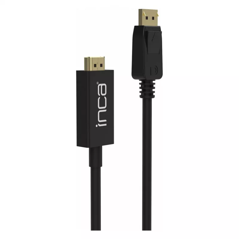 INCA DisplayPort to HDMI kabelis 1,8 m 10,2 Gbit/s Juodas