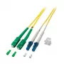 EFB Elektronik ECOFIBER Fiber Optic Patch Cable SC/APC Singlemode OS2 Duplex 2m LSZH Yellow