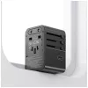 USAMS Travel Adapter CC310 70W 3xUSB-C US/AU/EU/UK Black