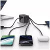USAMS Travel Adapter CC310 70W 3xUSB-C US/AU/EU/UK Black