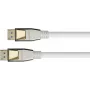 GOOD CONNECTIONS PREMIUM DisplayPort 2.0 laidas, 54 Gbit/s, UHBR 13.5, 4K @240Hz / 8K @60Hz, pilno metalo jungtys, varis, 2m, baltas