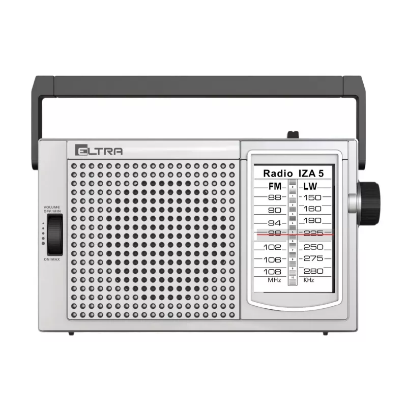 ELTRA Radio IZA-5 Sidabrinis FM/AM Nešiojamas Radijas su Bluetooth ir USB