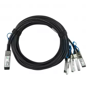 BlueOptics Intel XXV4DACBL1M suderinamas BlueLAN pasyvus 100GBASE-CR4 QSFP28 į 4x25GBASE-CR SFP28 tiesioginio prijungimo atšakos kabelis, 1m, AWG26